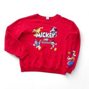 Disney Mickey & Friends Vintage Y2K Long Sleeve Pullover Crewneck Sweatshirt M
